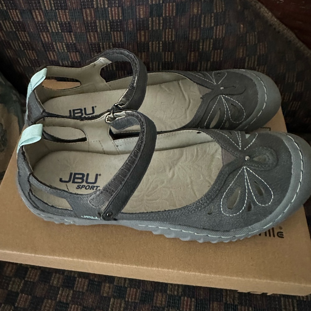 JBU Sport Light Blue Flats with Decorative Strap